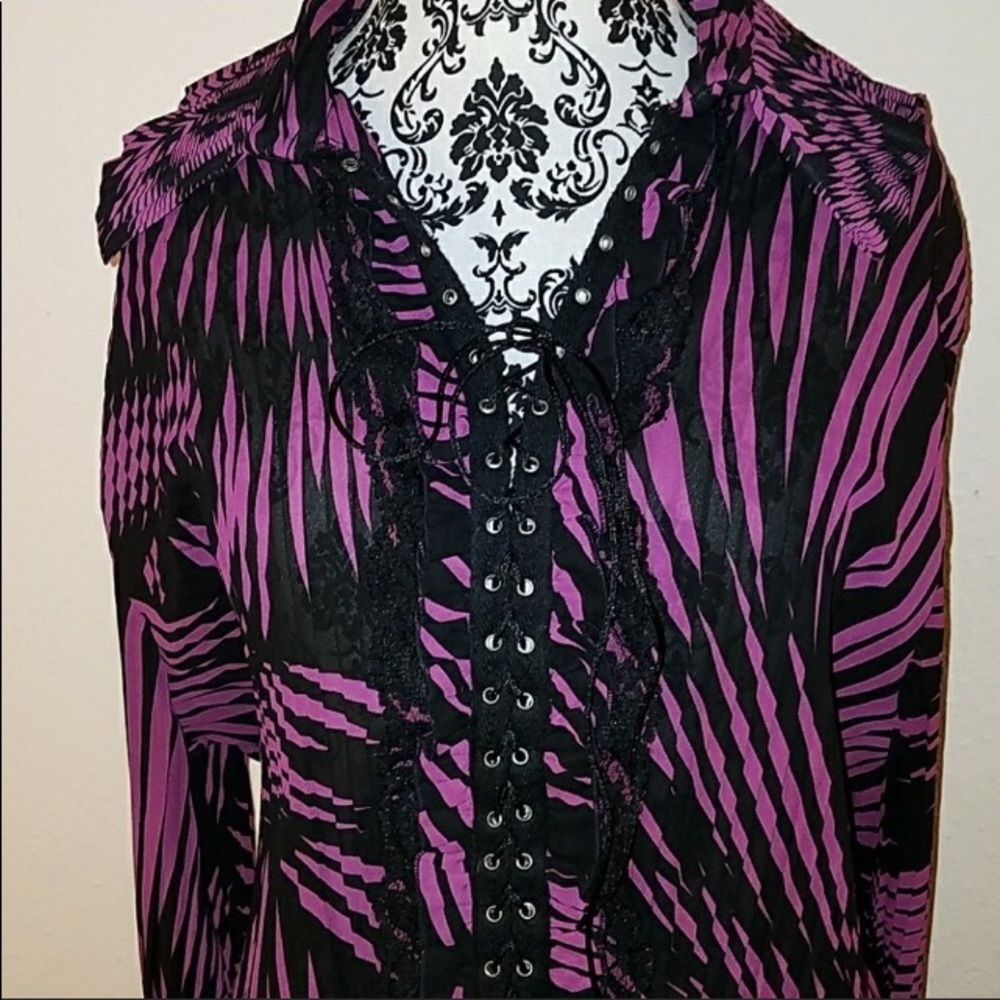 Beautiful blouse black and purple